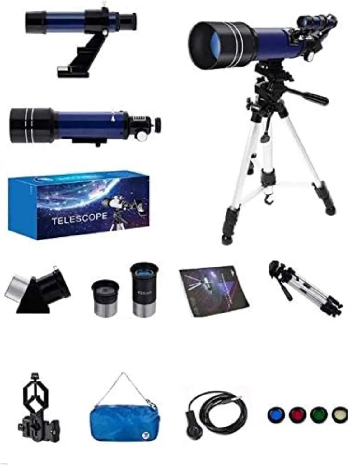 تلسکوپ HD حرفه ای برای کودکان و بزرگسالان، تلسکوپ شکستنی نجومی، تماشای ماه و تماشای پرندگان