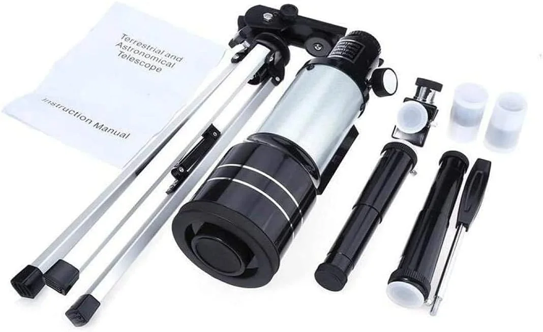 تلسکوپ حرفه ای منوچشمی نجومی با پایه، تلسکوپ شکستنی زوم با عملکرد بالا و قدرتمند برای فضای نجومی، آبی، تلسکوپ