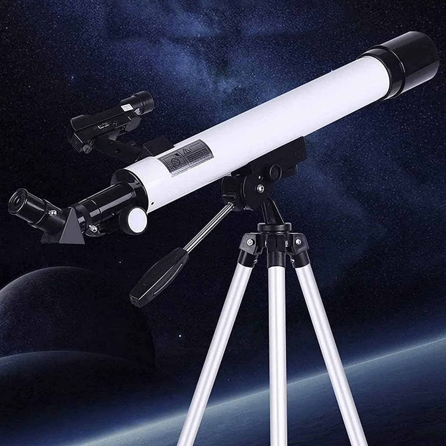 تلسکوپ، تلسکوپ انکساری قابل حمل، هدیه بزرگ نجومی برای کودکان برای کاوش در فضا و ماه، تلسکوپ با دیافراگم 50 میلی‌متری برای نجوم