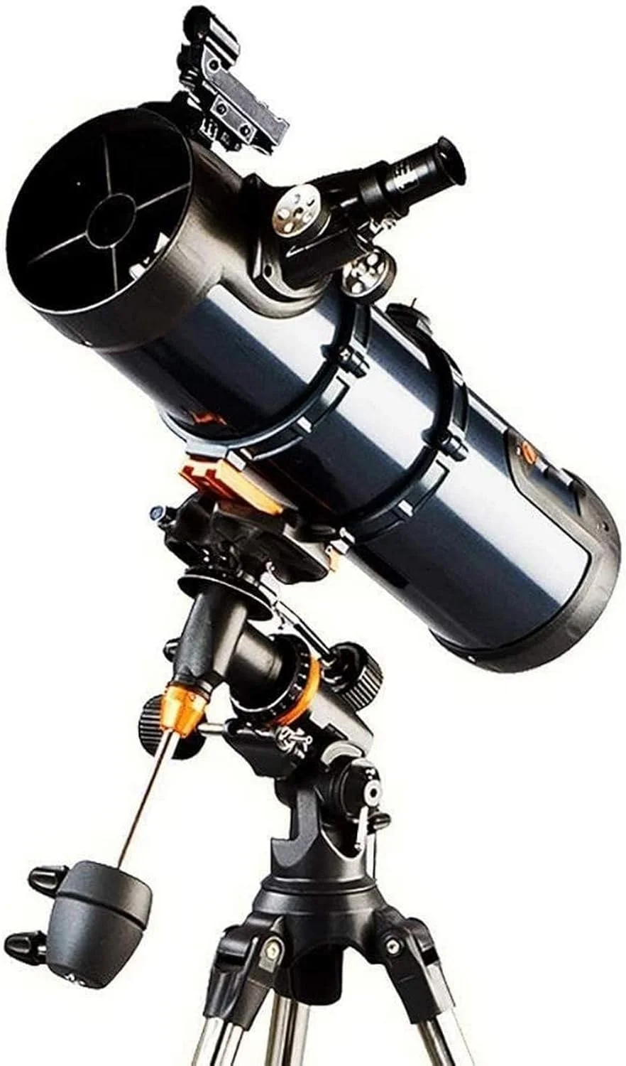 تلسکوپ مسافرتی قابل حمل تلسکوپ شکستنی نجومی ۱۳۰ میلی‌متری با پایه قابل تنظیم و یابنده، ایده‌آل برای کودکان و نوجوانان