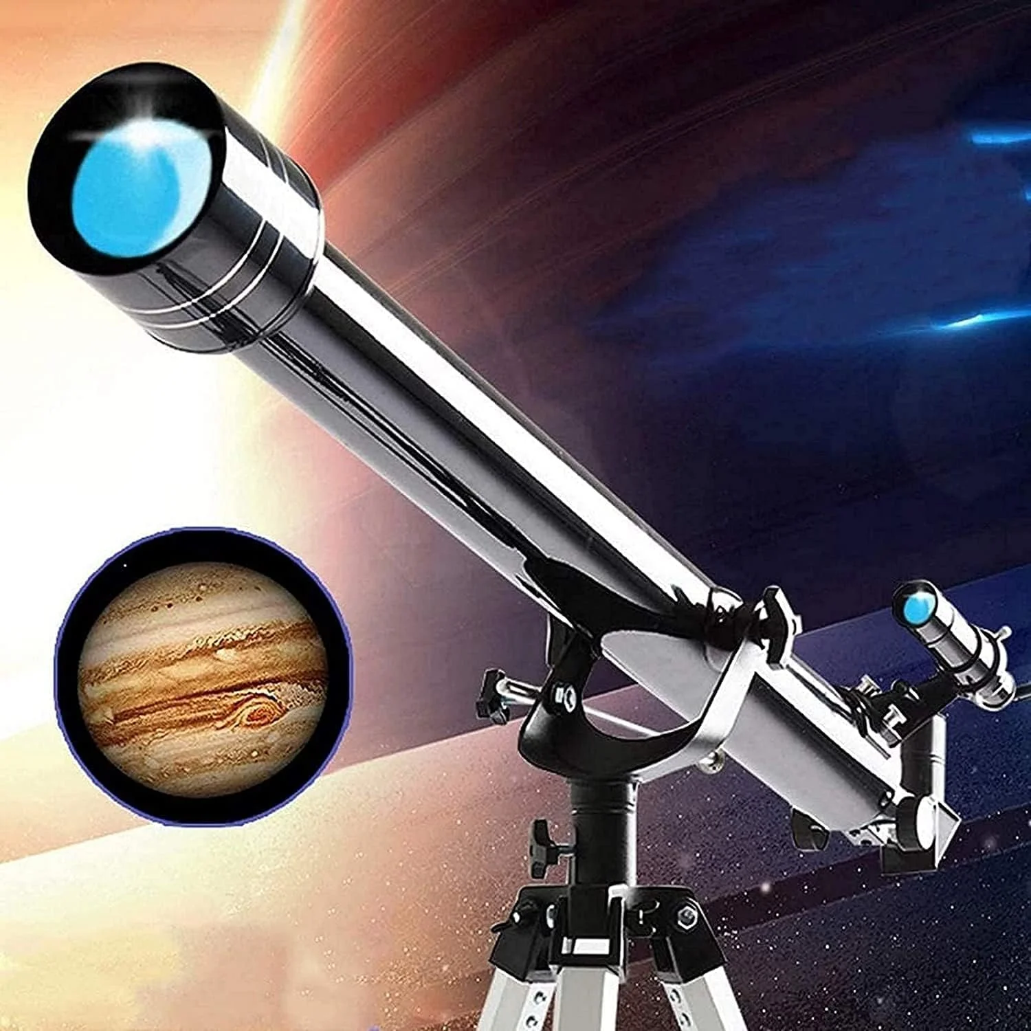 تلسکوپ کودکان با فاصله کانونی 900 میلی‌متر، تلسکوپ انکساری همراه خوب برای دیدن ماه و سیاره - تلسکوپ مسافرتی عالی با کوله پشتی برای کودکان و مبتدیان