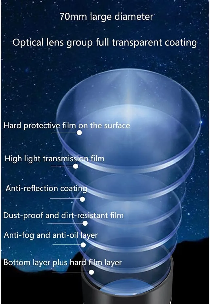 تلسکوپ قابل حمل برای تماشای پرندگان، دیافراگم 70 میلی‌متری، تلسکوپ‌های انکساری 400 میلی‌متری با آداپتور تلفن هوشمند و سه‌پایه قابل تنظیم