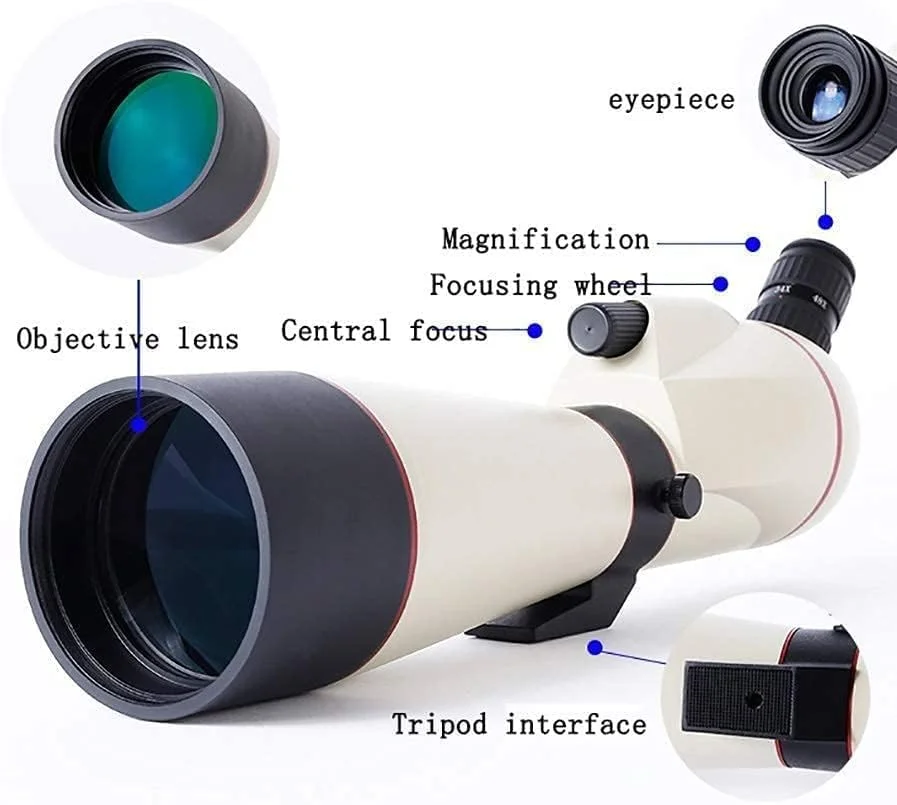 تلسکوپ مسافرتی 80 میلی‌متری شکستنی برای کودکان، مبتدیان، مناسب برای تماشای ماه، پرندگان و مناظر