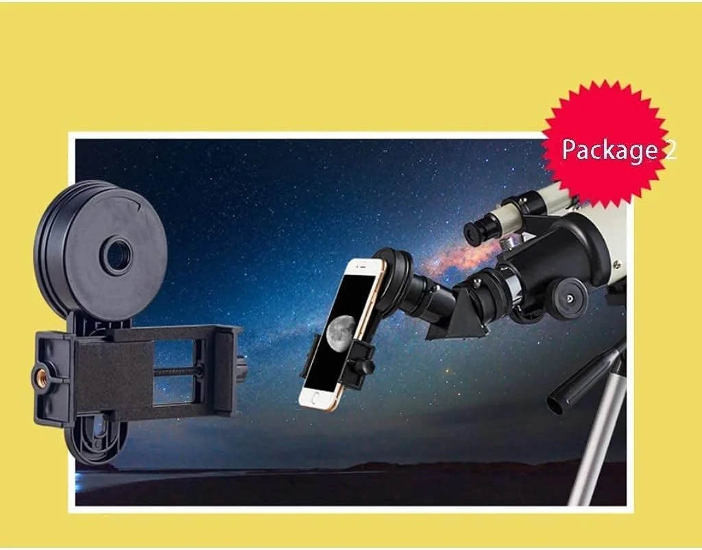 تلسکوپ فضای باز، تلسکوپ کودکان، بزرگسالان و مبتدیان، دهانه 70 میلی‌متری تلسکوپ شکستنی نجومی 400 میلی‌متری، تلسکوپ مسافرتی قابل حمل با پایه قابل تنظیم