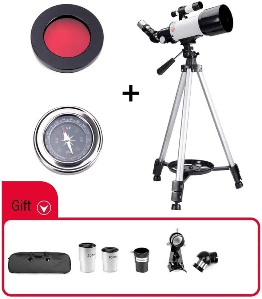 تلسکوپ برای کودکان، مبتدیان، دهانه 70 میلیمتری، براکت AZ 400 میلیمتری، اپتیک چند لایه، تلسکوپ برای بزرگسالان، تلسکوپ شکست نور نجومی قابل حمل با پایه، کوله پشتی، بهترین هدیه برای کودکان تلسکوپ برای کودکان، مبتدیان، دهانه 70 میلیمتری، براکت AZ 400 میلیمتری، اپتیک چند لایه، تلسکوپ برای بزرگسالان، تلسکوپ شکست نور نجومی قابل حمل با پایه، کوله پشتی، بهترین هدیه برای کودکان