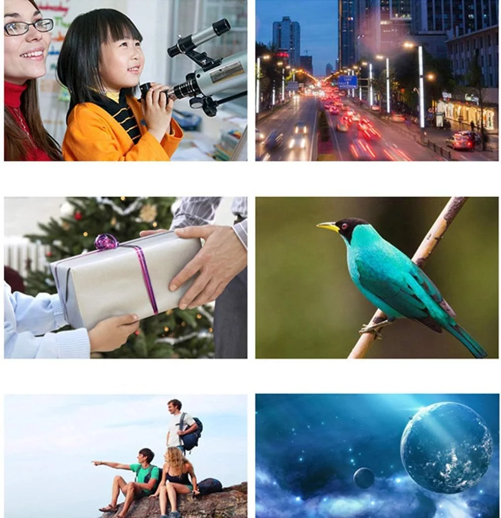 تلسکوپ برای کودکان و مبتدیان، تلسکوپ نجومی شکستی 70 میلی‌متری برای کودکان و بزرگسالان، طول کانونی 360 میلی‌متر، بزرگنمایی 90X مناسب سفر