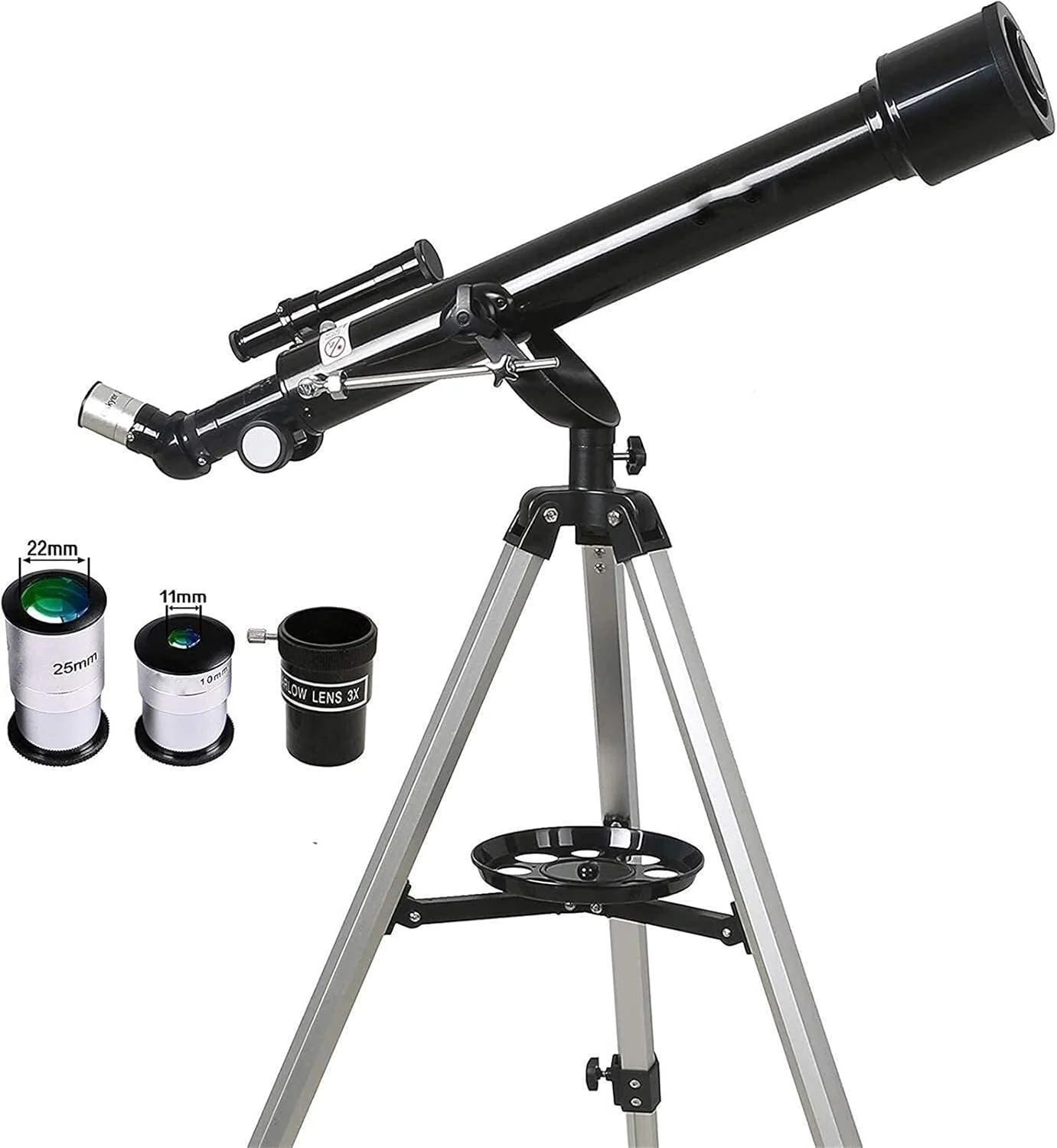 تلسکوپ برای کودکان مبتدی و نجوم، تلسکوپ های نجومی قابل حمل انکساری با یابنده، قطب نما و سه پایه