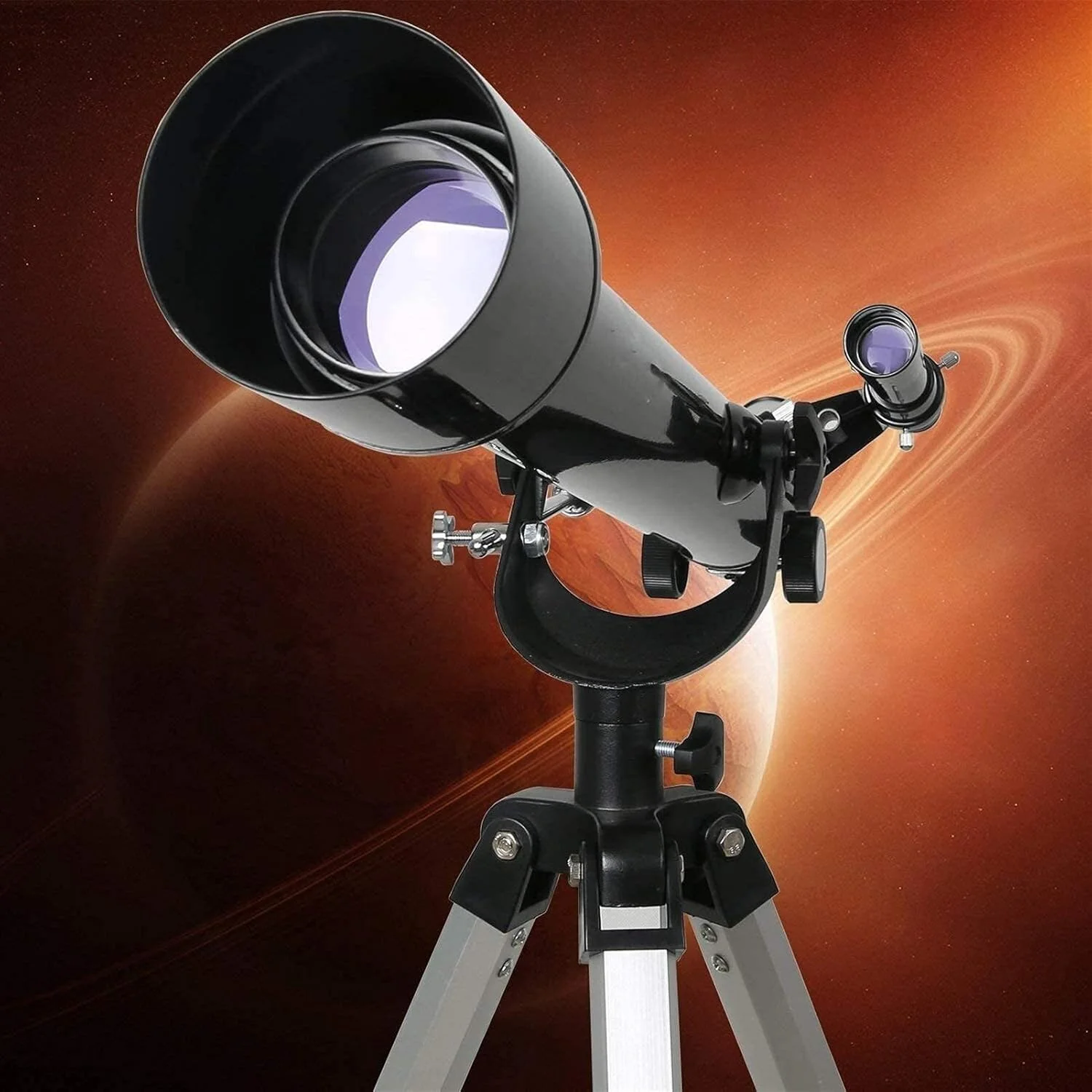 تلسکوپ برای کودکان مبتدی و نجوم، تلسکوپ های نجومی قابل حمل انکساری با یابنده، قطب نما و سه پایه