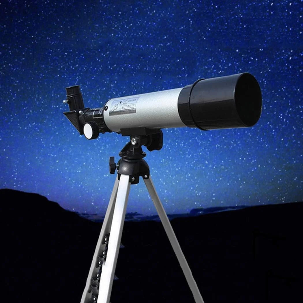 تلسکوپ برای کودکان و مبتدیان، تلسکوپ نجومی شکستی 70 میلی‌متری برای کودکان و بزرگسالان، طول کانونی 360 میلی‌متر، بزرگنمایی 90X مناسب سفر