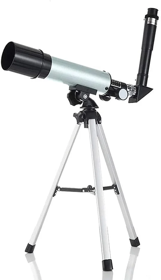 تلسکوپ برای بزرگسالان، کودکان و مبتدیان، تلسکوپ منشوری BAK4 با دهانه 50 میلی‌متری برای نجوم، تلسکوپ شکست نور نجومی 360 میلی‌متری با آداپتور تلفن هوشمند و پایه برای رصد ماه