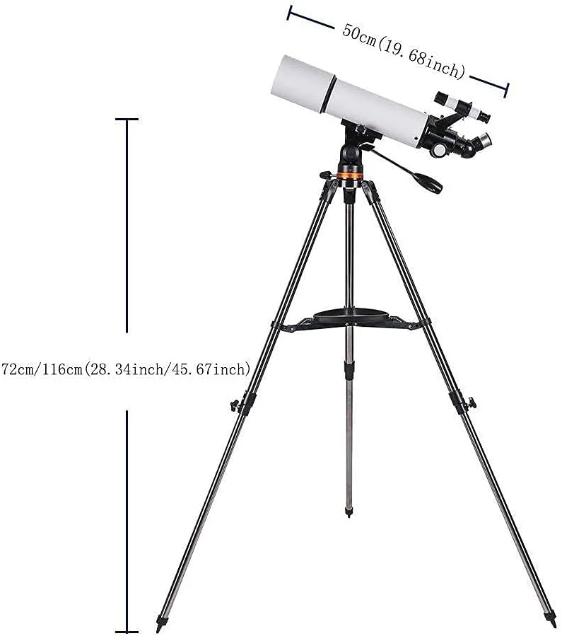 تلسکوپ برای کودکان مبتدی، تلسکوپ با پایه و لوازم جانبی نجومی، هدیه ای عالی برای کودکان برای کاوش در ماه، سیارات و مناظر