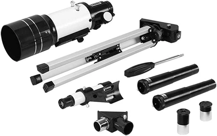 تلسکوپ 70 میلی‌متری با دهانه 300 میلی‌متری برای نجوم، لنز منشوری BAK4، تلسکوپ شکستنی نجومی با پایه تلفن هوشمند و پایه برای کاوش در ماه و سیارات