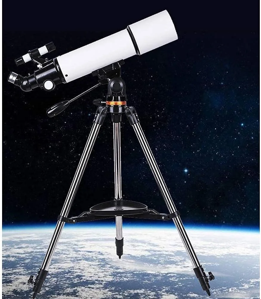تلسکوپ برای کودکان مبتدی، تلسکوپ با پایه و لوازم جانبی نجومی، هدیه ای عالی برای کودکان برای کاوش در ماه، سیارات و مناظر