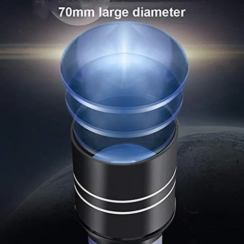 تلسکوپ مبتدی برای کودکان، تلسکوپ شکستنی نجومی، تلسکوپ مسافرتی قابل حمل برای بزرگسالان، سه پایه با ارتفاع قابل تنظیم، 2 چشمی