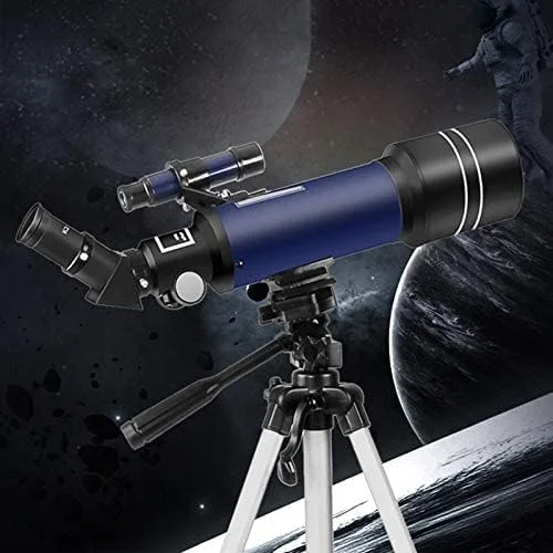 تلسکوپ مبتدی برای کودکان، تلسکوپ شکستنی نجومی، تلسکوپ مسافرتی قابل حمل برای بزرگسالان، سه پایه با ارتفاع قابل تنظیم، 2 چشمی