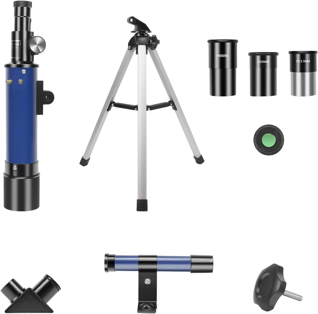 تلسکوپ مبتدی نجومی با دهانه 50 میلی‌متری و طول 360 میلی‌متر به همراه سه‌پایه قابل حمل