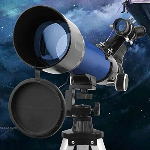 تلسکوپ نجومی انکساری با دهانه 60 میلی‌متری و فاصله کانونی 500 میلی‌متری برای کودکان و مبتدیان، سه‌پایه با ارتفاع قابل تنظیم، تلسکوپ مسافرتی با کیف حمل