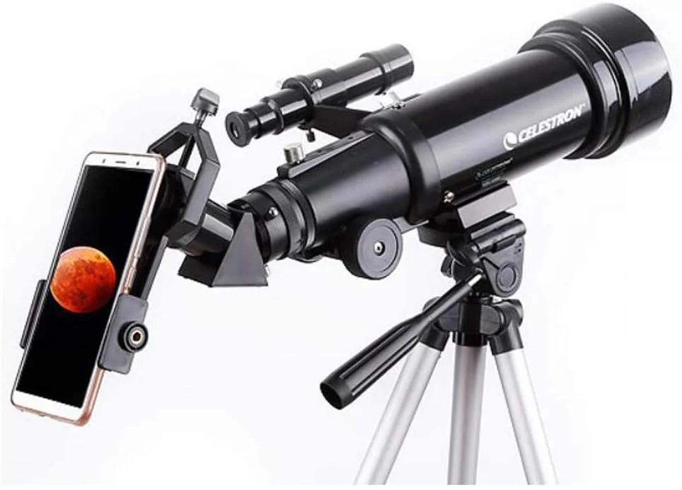 تلسکوپ با فاصله کانونی 400 میلی‌متر برای کودکان، بزرگسالان و مبتدیان نجوم، تلسکوپ انکساری برای نجوم، تلسکوپ مسافرتی قابل حمل با سه‌پایه