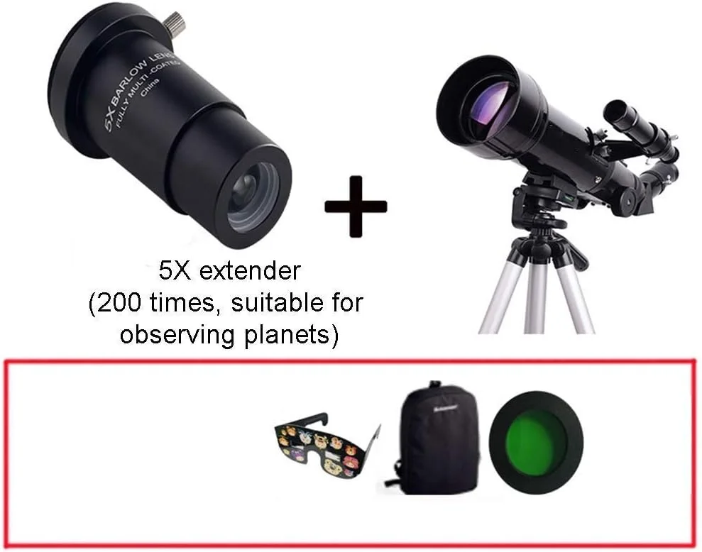 تلسکوپ نجومی 70 میلی‌متری مناسب کودکان و مبتدیان به همراه پایه و کیف حمل