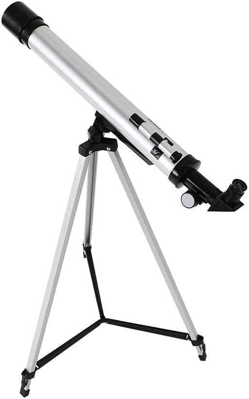 تلسکوپ برای کودکان و بزرگسالان، تلسکوپ مبتدی با پایه و لنز، تلسکوپ شکستنی نجومی، همراه عالی برای دیدن ماه، سیاره و منظره
