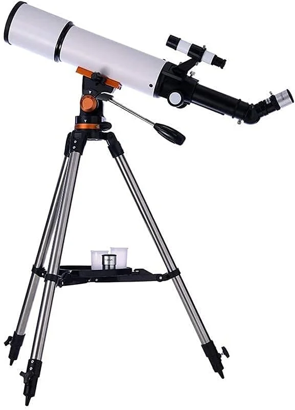 تلسکوپ نجومی مبتدی کودکان، دهانه 80 میلی‌متری، تلسکوپ شکستنی نجومی 500 میلی‌متری با لنز منشور BAK4 به همراه آداپتور تلفن هوشمند و پایه برای رصد ماه