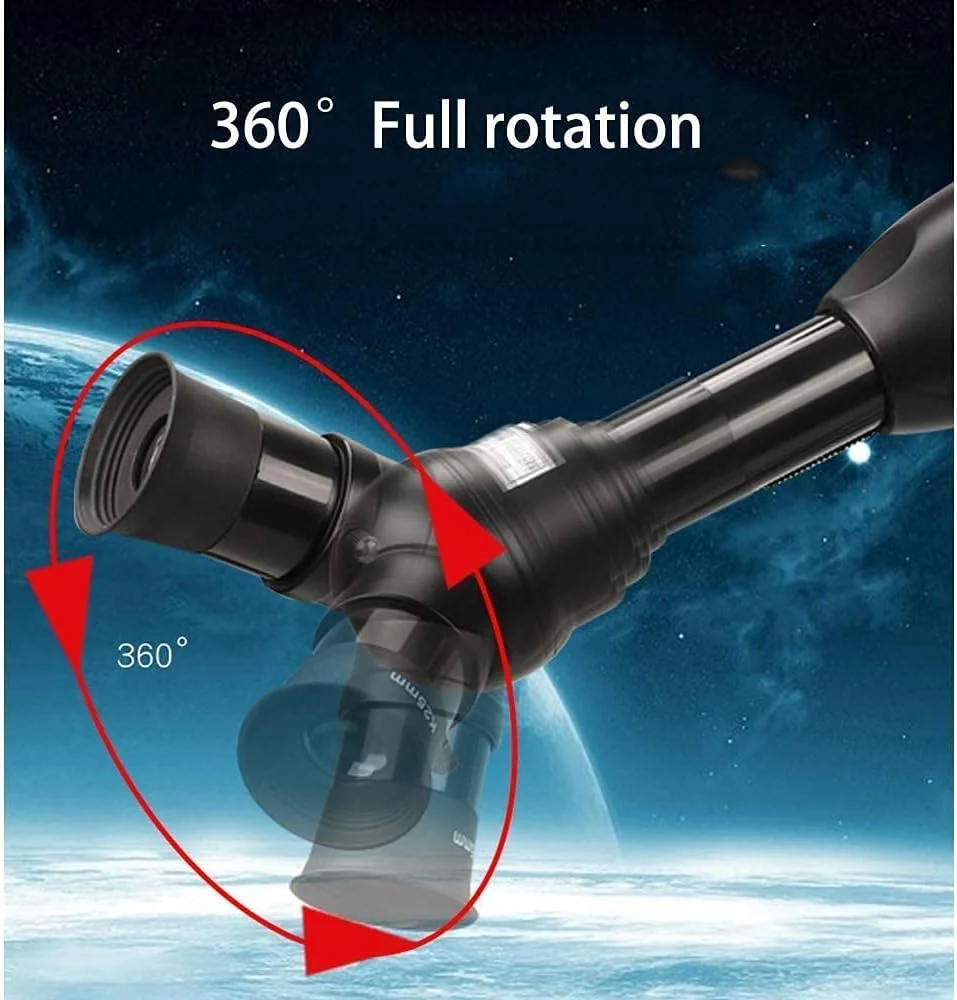 تلسکوپ کودکان و بزرگسالان، دهانه 60 میلیمتری تلسکوپ شکستنی نجومی 500 میلیمتری با چرخش کامل و چشمی برای نجوم به همراه آداپتور تلفن هوشمند و پایه برای دیدن ماه و سیاره تلسکوپ کودکان و بزرگسالان، دهانه 60 میلیمتری تلسکوپ شکستنی نجومی 500 میلیمتری با چرخش کامل و چشمی برای نجوم به همراه آداپتور تلفن هوشمند و پایه برای دیدن ماه و سیاره