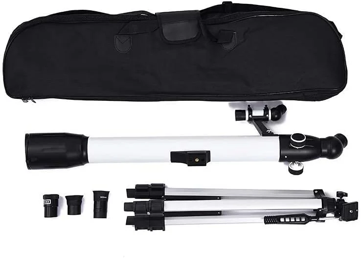 تلسکوپ نجومی 60 میلیمتری با دهانه 700 میلیمتر AZ، تلسکوپ شکستنی فشرده با آداپتور تلفن هوشمند و پایه، لنز منشور BAK4 برای رصد ماه و نجوم تلسکوپ نجومی 60 میلیمتری با دهانه 700 میلیمتر AZ، تلسکوپ شکستنی فشرده با آداپتور تلفن هوشمند و پایه، لنز منشور BAK4 برای رصد ماه و نجوم