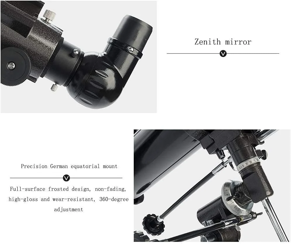 تلسکوپ منکسوری، تلسکوپ شکستنی نجومی با سه پایه و پایه استوایی، تلسکوپ ایده آل برای کودکان، بزرگسالان و مبتدیان، هدیه ای عالی برای کاوش در ماه، سیارات و مناظر