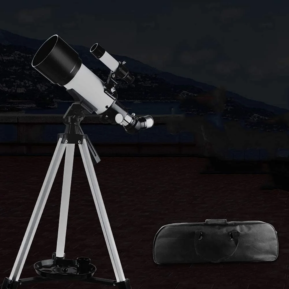 تلسکوپ نجومی 70 میلی‌متری با لنز منشوری BAK4، آداپتور تلفن هوشمند، پایه و کوله پشتی