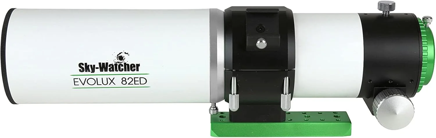 تلسکوپ شکستی آپو دوتایی Skywatcher Evolux 82ED - لوله نوری جمع و جور و مقرون به صرفه برای عکاسی نجومی، سفید (S11310)