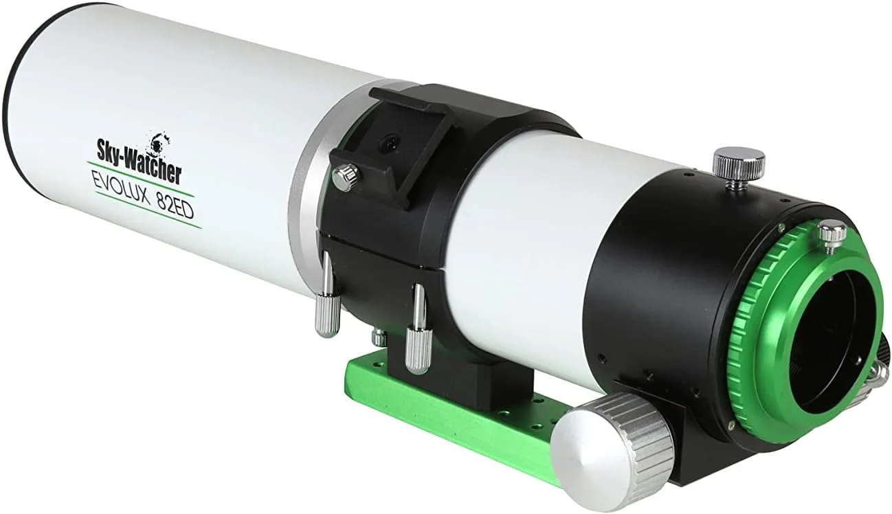 تلسکوپ شکستی آپو دوتایی Skywatcher Evolux 82ED - لوله نوری جمع و جور و مقرون به صرفه برای عکاسی نجومی، سفید (S11310)