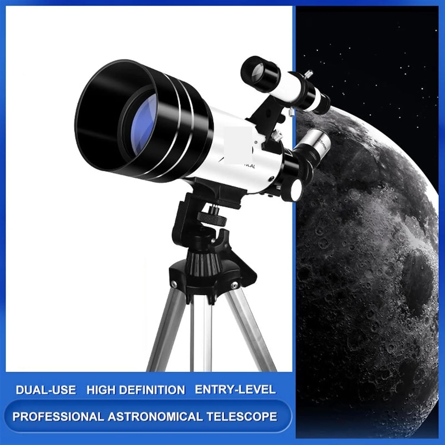 تلسکوپ حرفه ای قدرتمند منوکلار با لنز شیئی انکساری برای هدیه کمپینگ