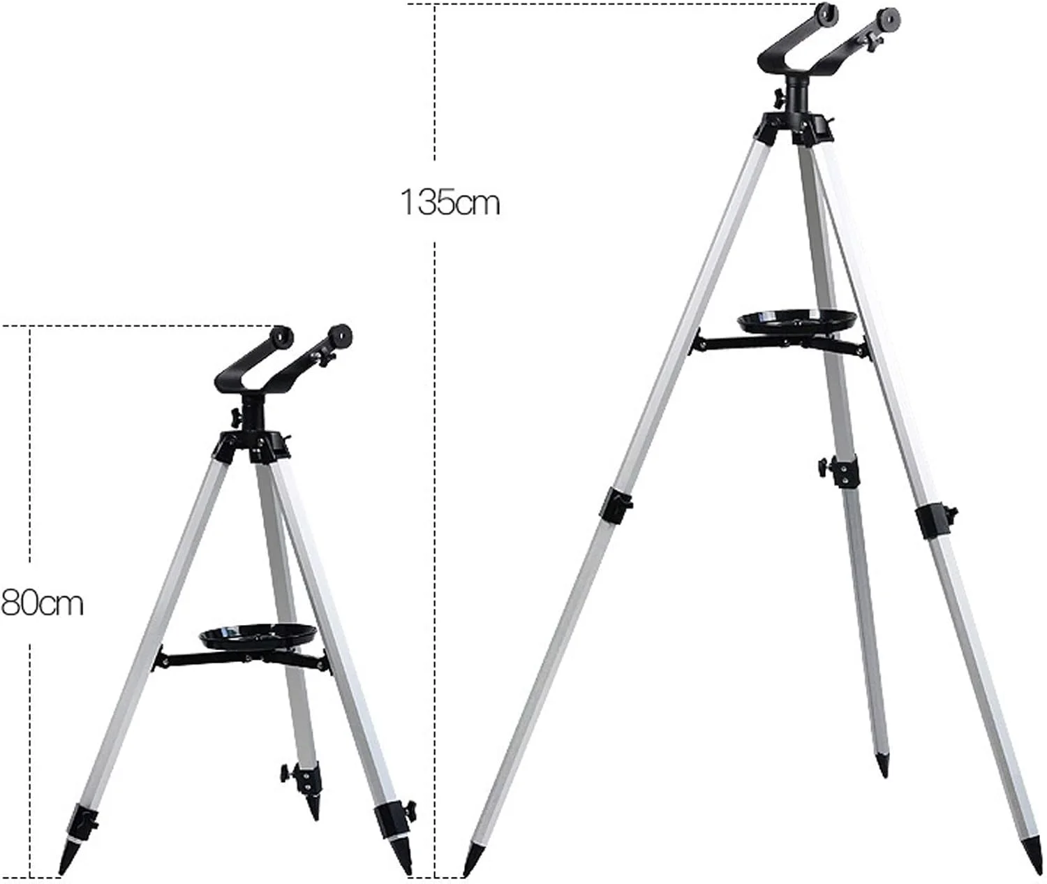 تلسکوپ شکستنی 76 میلی‌متری با پایه و یابنده، بهترین تلسکوپ برای سیارات، تلسکوپ نجومی شکستنی برای مبتدیان، دید در شب با نور کم و کیفیت HD