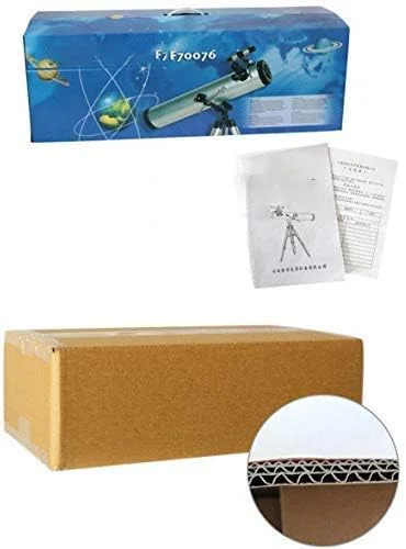 تلسکوپ شکستنی 76 میلی‌متری با پایه و یابنده، بهترین تلسکوپ برای سیارات، تلسکوپ نجومی شکستنی برای مبتدیان، دید در شب با نور کم و کیفیت HD