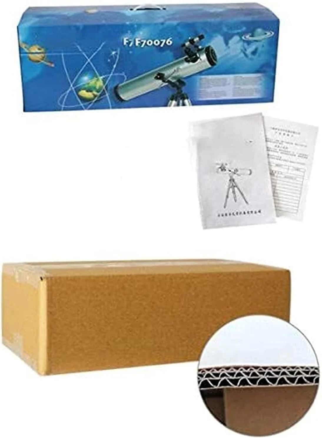 تلسکوپ شکستنی 76 میلی‌متری با پایه و یابنده، تلسکوپ نجومی شکستنی برای مبتدیان، دید در شب ضد آب HD