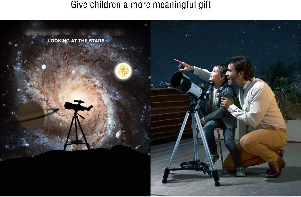 تلسکوپ انکساری، تلسکوپ برای کودکان و مبتدیان، دهانه 70 میلی‌متری، تلسکوپ نجومی 400 میلی‌متری، تلسکوپ مسافرتی قابل حمل بزرگسالان با کوله پشتی، بهترین هدیه برای کودکان