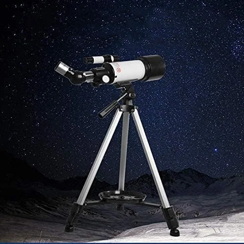 تلسکوپ انکساری قابل حمل، تلسکوپ مسافرتی با کیف حمل، اپتیک شیشه ای با پوشش کامل، سه پایه با ارتفاع قابل تنظیم، برای بزرگسالان، کودکان و مبتدیان