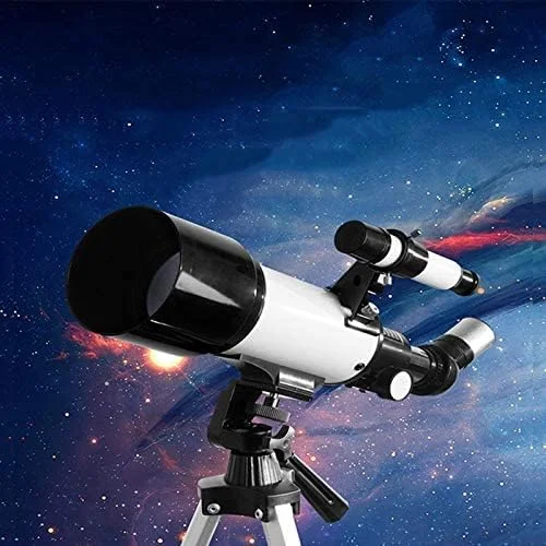 تلسکوپ انکساری قابل حمل، تلسکوپ مسافرتی با کیف حمل، اپتیک شیشه ای با پوشش کامل، سه پایه با ارتفاع قابل تنظیم، برای بزرگسالان، کودکان و مبتدیان