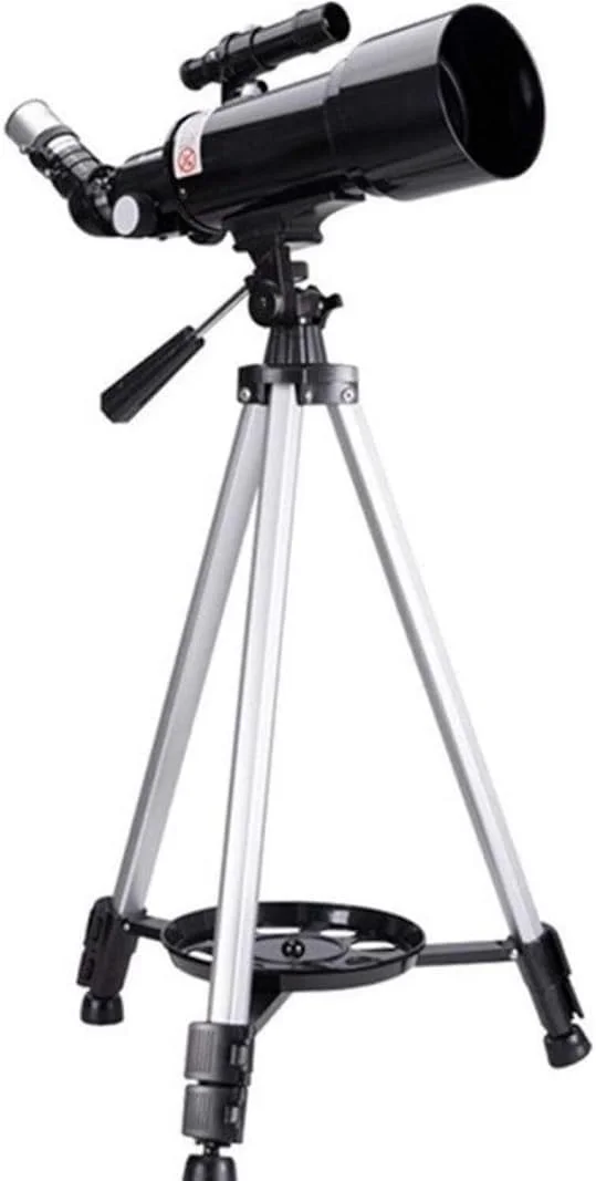 تلسکوپ انکساری قابل حمل و مناسب برای نجوم، اپتیک چند لایه پوشش داده شده، به همراه سه پایه