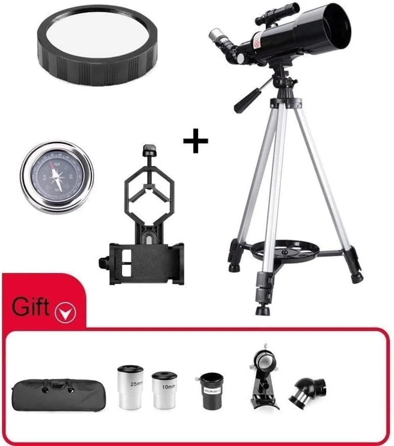 تلسکوپ انکساری قابل حمل و مناسب برای نجوم، اپتیک چند لایه پوشش داده شده، به همراه سه پایه تلسکوپ انکساری قابل حمل و مناسب برای نجوم، اپتیک چند لایه پوشش داده شده، به همراه سه پایه