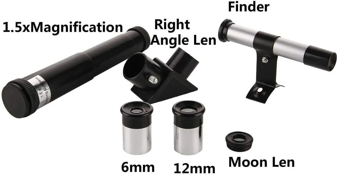 تلسکوپ شکستنی 360x50 میلی‌متری، تلسکوپ نجومی، تک‌چشمی منکسر کننده با سه‌پایه