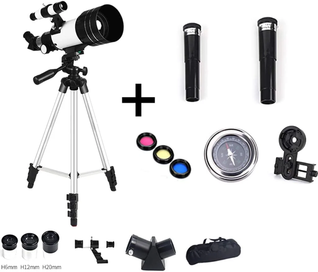 تلسکوپ های مسافرتی، تلسکوپ های نجومی با دیافراگم 70 میلی متری، تلسکوپ های انکساری برای بزرگسالان و مبتدیان به همراه کیف قابل حمل و سه پایه تلسکوپ های مسافرتی، تلسکوپ های نجومی با دیافراگم 70 میلی متری، تلسکوپ های انکساری برای بزرگسالان و مبتدیان به همراه کیف قابل حمل و سه پایه