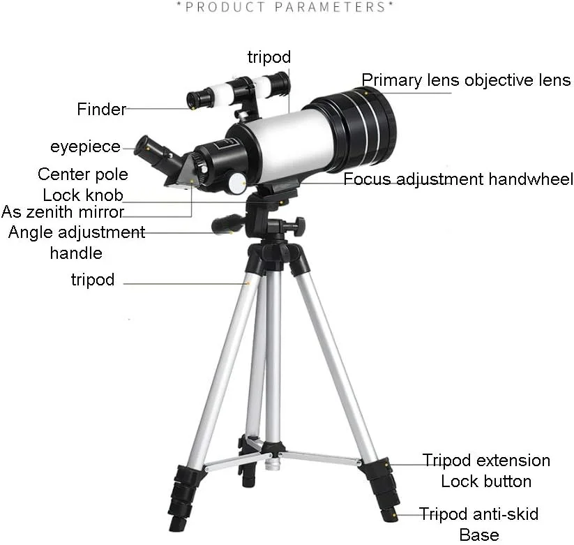 تلسکوپ های مسافرتی، تلسکوپ های نجومی با دیافراگم 70 میلی متری، تلسکوپ های انکساری برای بزرگسالان و مبتدیان به همراه کیف قابل حمل و سه پایه تلسکوپ های مسافرتی، تلسکوپ های نجومی با دیافراگم 70 میلی متری، تلسکوپ های انکساری برای بزرگسالان و مبتدیان به همراه کیف قابل حمل و سه پایه