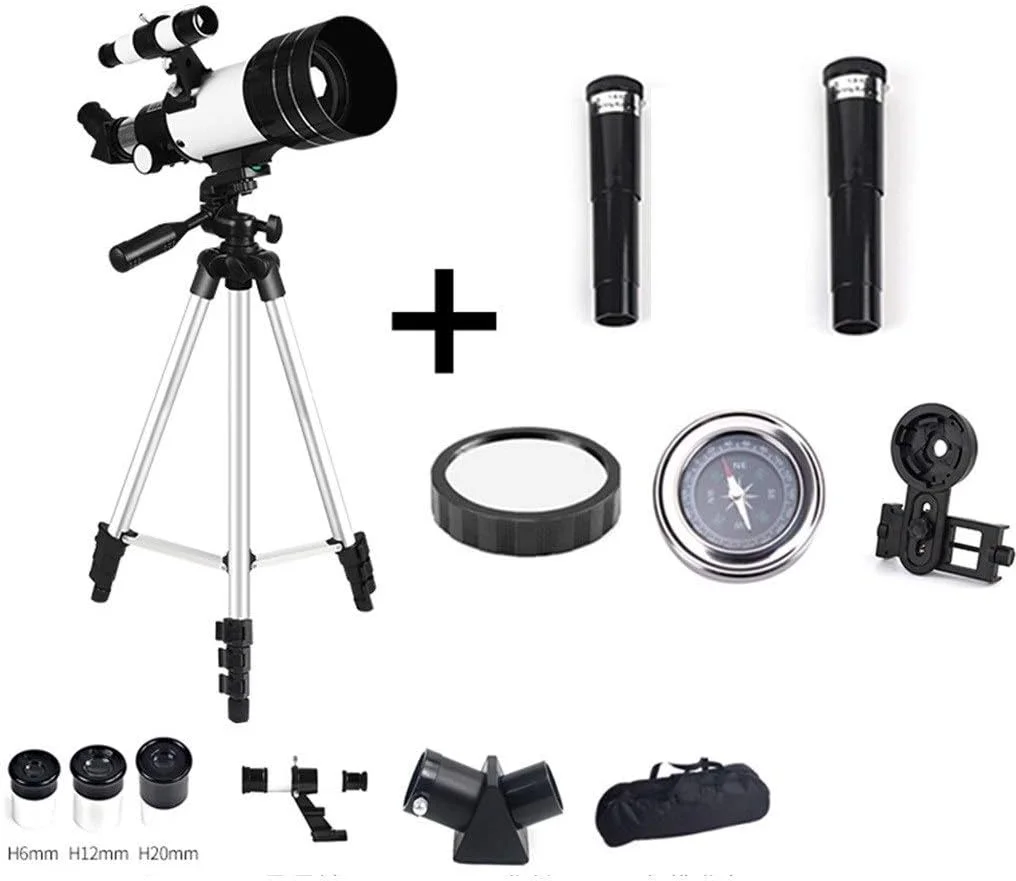 تلسکوپ های مسافرتی، تلسکوپ های نجومی با دیافراگم 70 میلی متری، تلسکوپ های انکساری برای بزرگسالان و مبتدیان به همراه کیف قابل حمل و سه پایه
