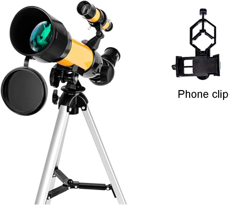 تلسکوپ فشرده و قابل حمل، تلسکوپ برای مبتدیان، تلسکوپ شکستنی با دیافراگم 50 میلیمتری، هدیه عالی نجوم برای کاوش در فضا و ماه، زرد تلسکوپ فشرده و قابل حمل، تلسکوپ برای مبتدیان، تلسکوپ شکستنی با دیافراگم 50 میلیمتری، هدیه عالی نجوم برای کاوش در فضا و ماه، زرد