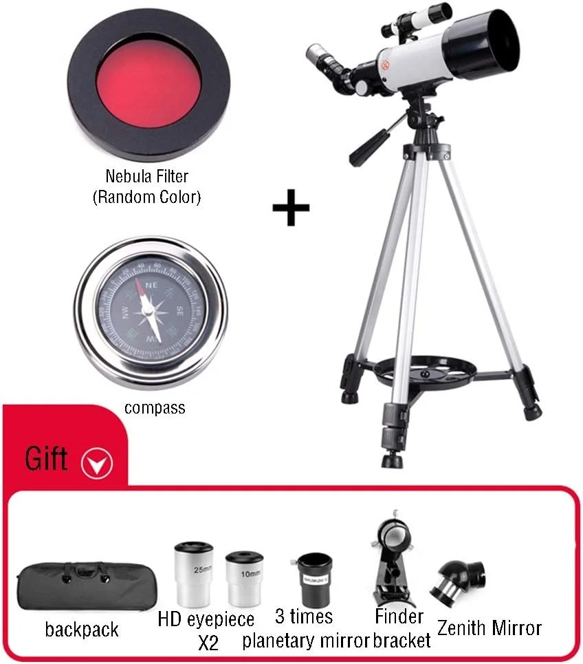 تلسکوپ های شکستنی، دهانه 70 میلی متری، پایه AZ 400 میلی متری، تلسکوپ شکستنی نجومی برای مبتدیان، تلسکوپ مسافرتی قابل حمل با سه پایه تلسکوپ های شکستنی، دهانه 70 میلی متری، پایه AZ 400 میلی متری، تلسکوپ شکستنی نجومی برای مبتدیان، تلسکوپ مسافرتی قابل حمل با سه پایه