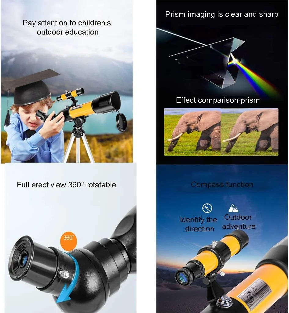 تلسکوپ شکستنی نجومی با دیافراگم 70 میلیمتری، هدیه ای مناسب برای رصد ماه و مناظر، تلسکوپ مسافرتی قابل حمل با کوله پشتی و پایه تلفن هوشمند تلسکوپ شکستنی نجومی با دیافراگم 70 میلیمتری، هدیه ای مناسب برای رصد ماه و مناظر، تلسکوپ مسافرتی قابل حمل با کوله پشتی و پایه تلفن هوشمند