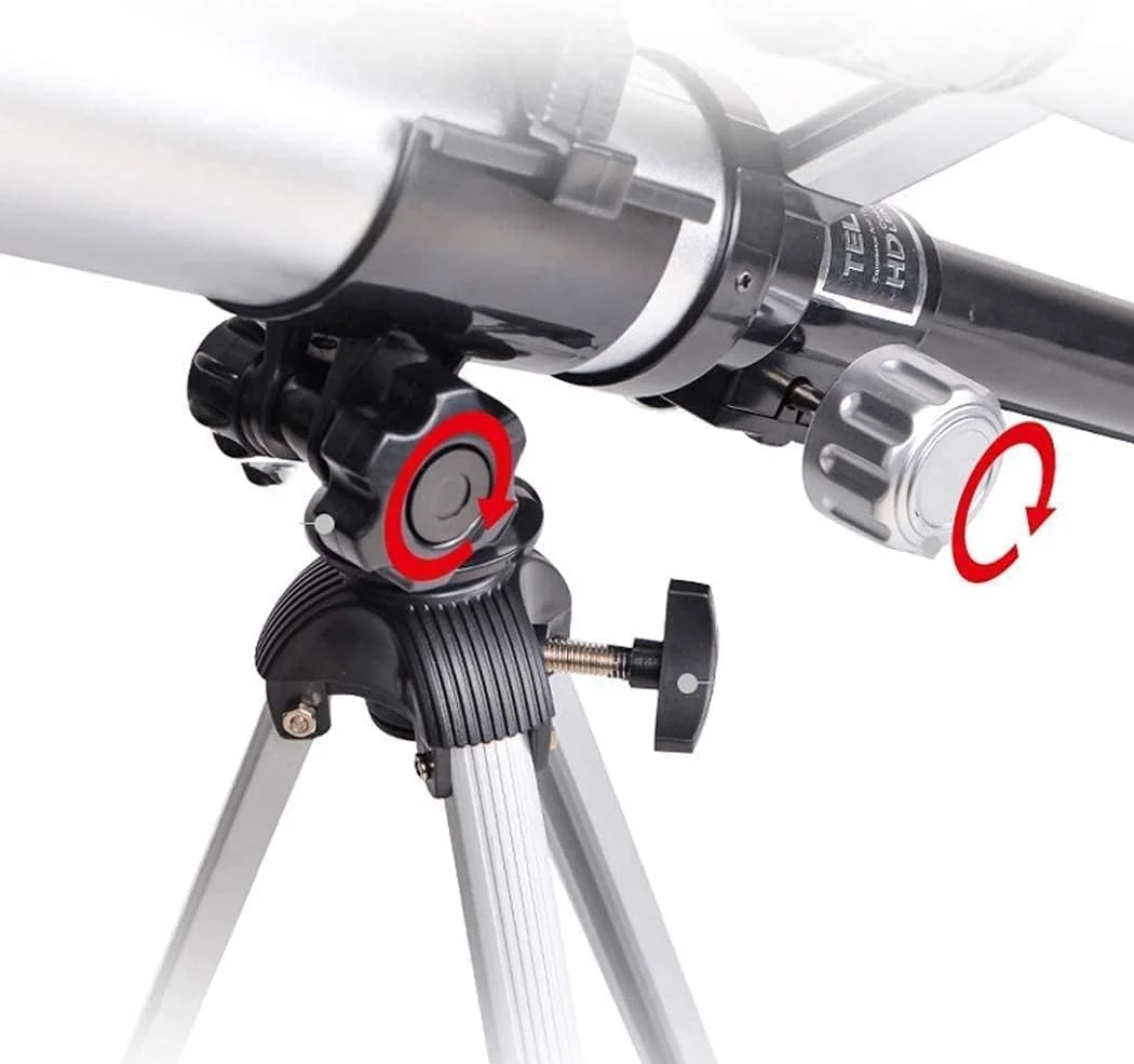 تلسکوپ انکساری قابل حمل، دیافراگم 50 میلی‌متری، 360 میلی‌متری AZ، مناسب کودکان و بزرگسالان، تلسکوپ شکست نور نجومی، اپتیک شیشه ای با پوشش کامل