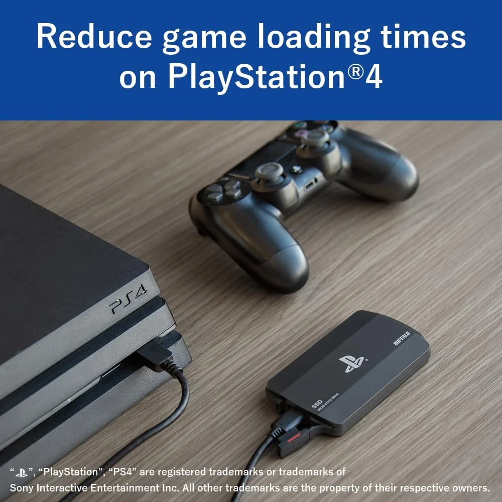 حافظه اس اس دی اکسترنال 4 ترابایتی بافالو، محصول رسمی، سازگار با کنسول های PS5 / PS4 - USB3.2 Gen2 Type A و C - قابل حمل، ضد ضربه، مقاوم در برابر گرد و غبار و آب IP55 مدل SSD-PHO4.0U3B حافظه اس اس دی اکسترنال 4 ترابایتی بافالو، محصول رسمی، سازگار با کنسول های PS5 / PS4 - USB3.2 Gen2 Type A و C - قابل حمل، ضد ضربه، مقاوم در برابر گرد و غبار و آب IP55 مدل SSD-PHO4.0U3B