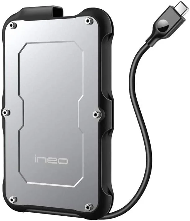 هارد اکسترنال اس اس دی قابل حمل USB 3.1 مقاوم و ضد ضربه نظامی Avolusion ineo (C2580c-480G+32G) IP66 ضد آب 480 گیگابایت (512 گیگابایت) + فلش مموری USB 32 گیگابایتی رایگان [سرعت خواندن/نوشتن تا 550 مگابایت بر ثانیه]